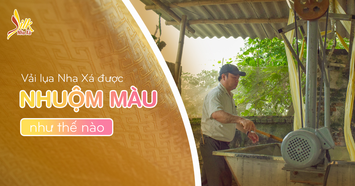 Nhuộm Vải lụa tơ tằm