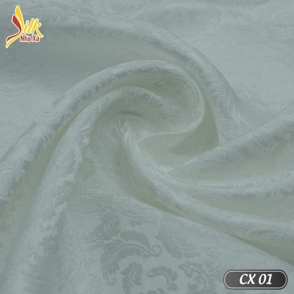 Phá cách từ hoa văn cúc truyền thống. Lụa hoa cúc xoáy đem lại sự mới mẻ trẻ trung - CX01