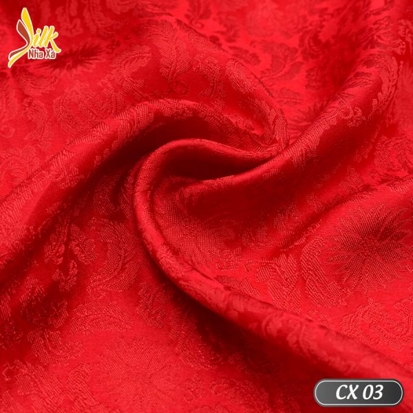 Phá cách từ hoa văn cúc truyền thống. Lụa hoa cúc xoáy đem lại sự mới mẻ trẻ trung - CX03