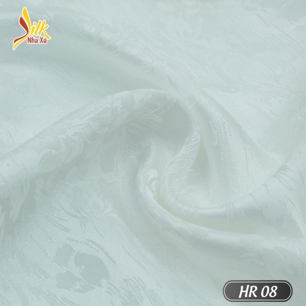 Vải lụa tơ tằm pha tơ bóng Viscose kiểu dệt Jacquard nhẹ thoáng, bóng mịn óng ánh đổi màu dưới nắng - HR08