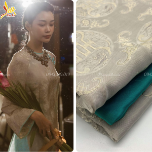 Lụa họa tiết Thọ Rơi - TR18
