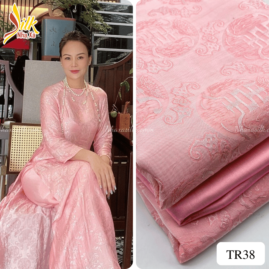 Lụa họa tiết Thọ Rơi - TR38