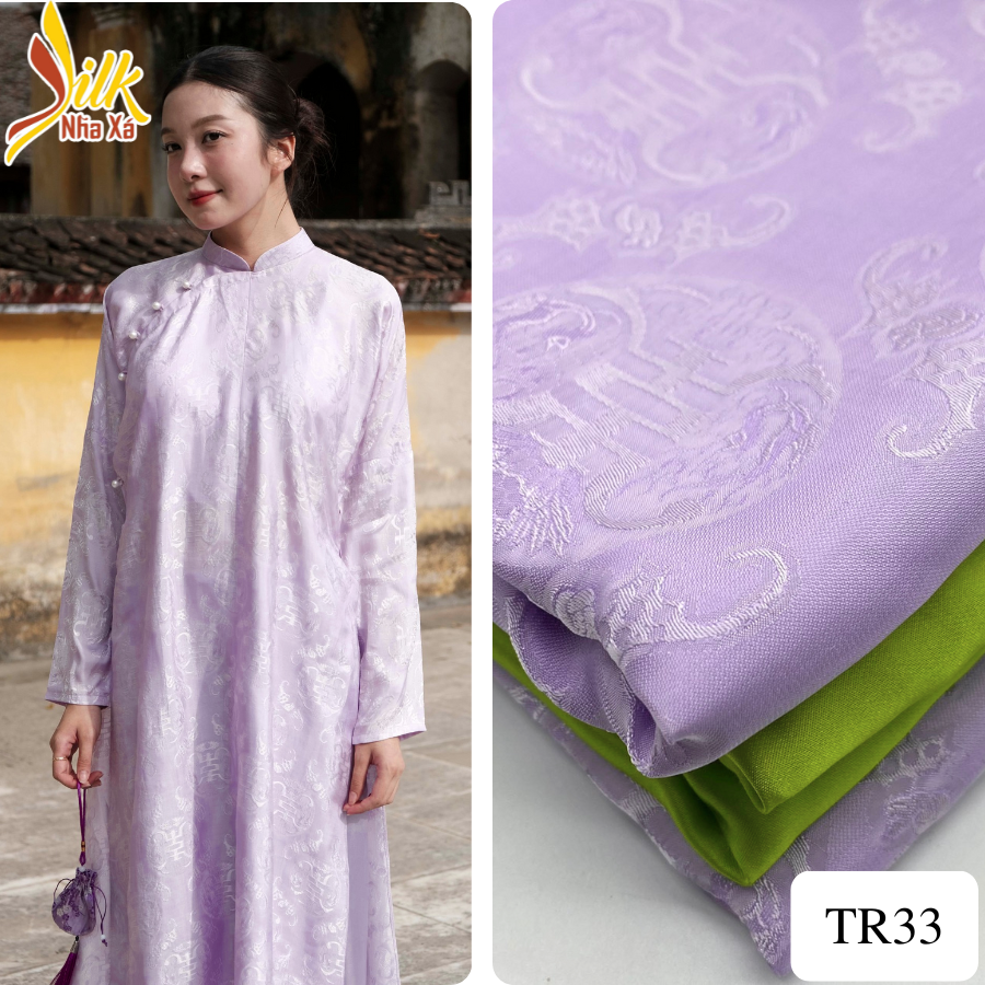 Lụa họa tiết Thọ Rơi - TR33